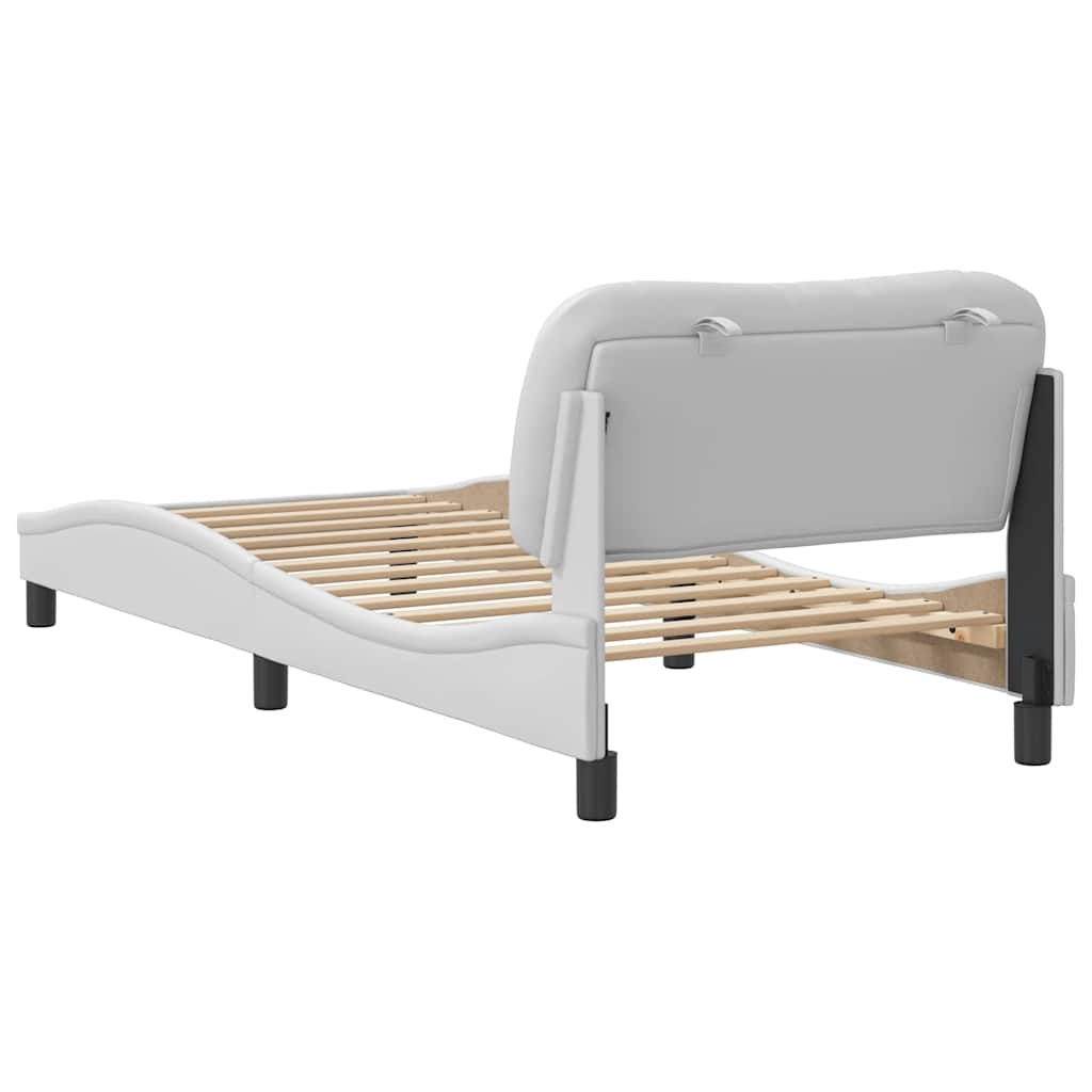 sengeramme uden madras Hvar 90x190 cm kunstlæder hvid