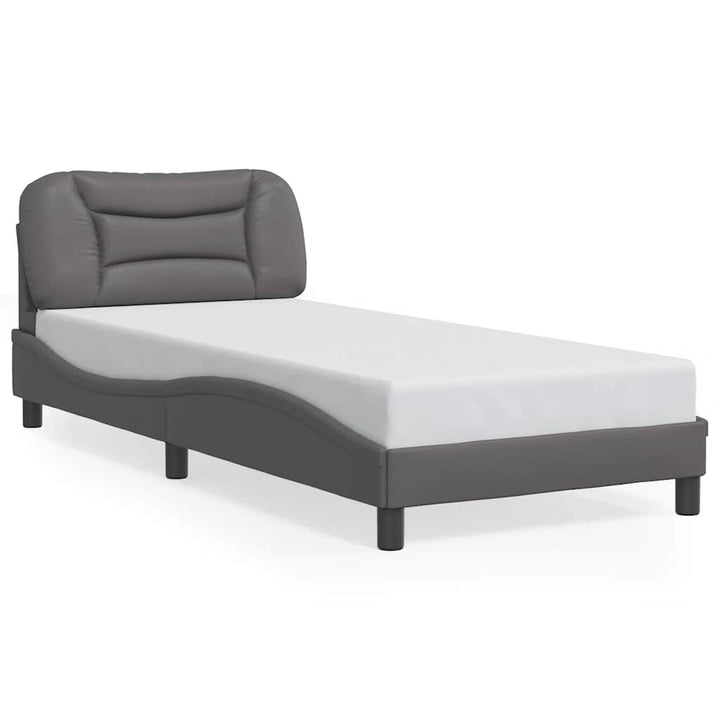 sengeramme uden madras Hvar 90x190 cm kunstlæder grå