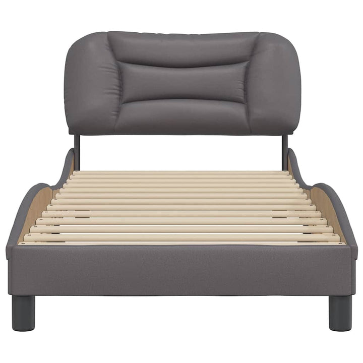 sengeramme uden madras Hvar 90x190 cm kunstlæder grå