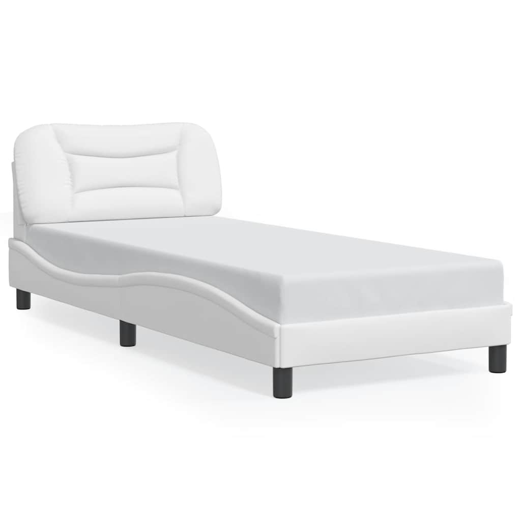 sengeramme uden madras Hvar 90x200 cm kunstlæder hvid