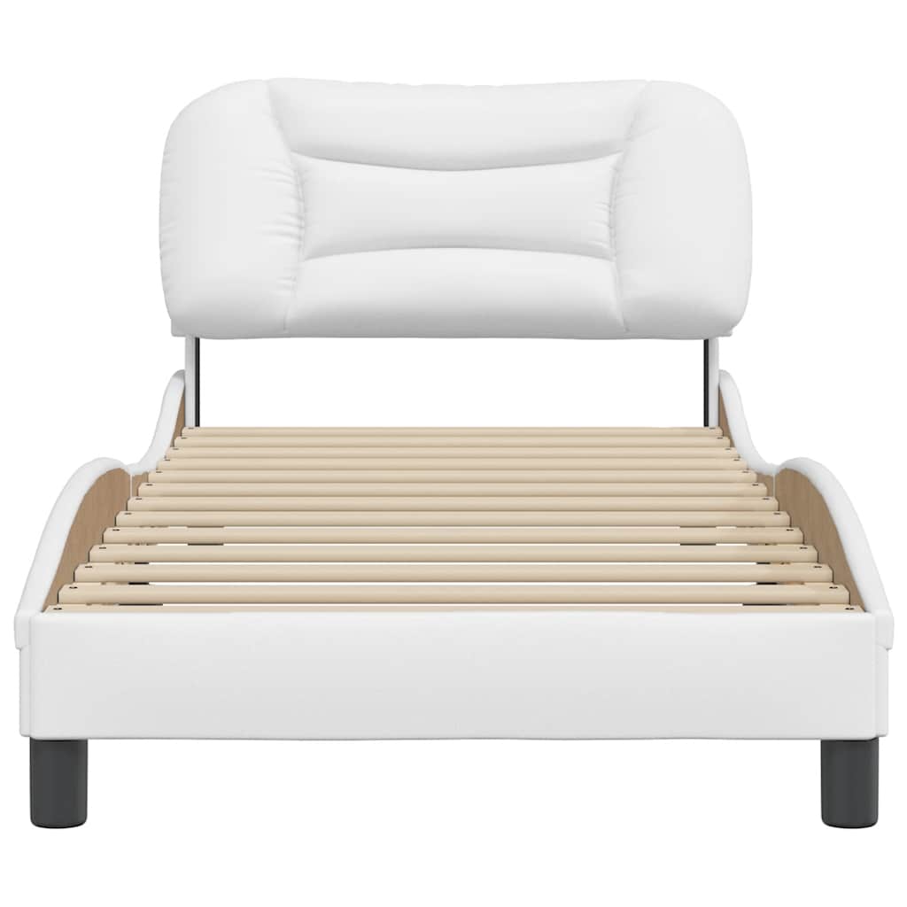 sengeramme uden madras Hvar 90x200 cm kunstlæder hvid