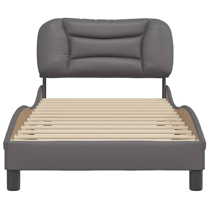 sengeramme uden madras Hvar 90x200 cm kunstlæder grå