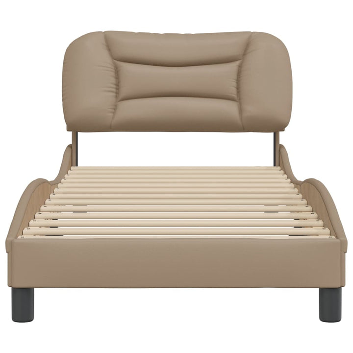 sengeramme uden madras Hvar 90x200 cm kunstlæder cappuccinofarvet