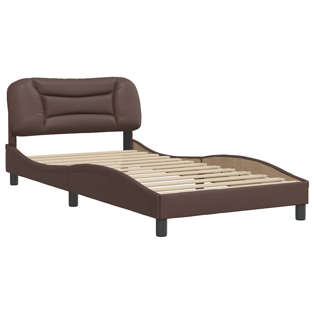 sengeramme uden madras Hvar 100x200 cm kunstlæder brun