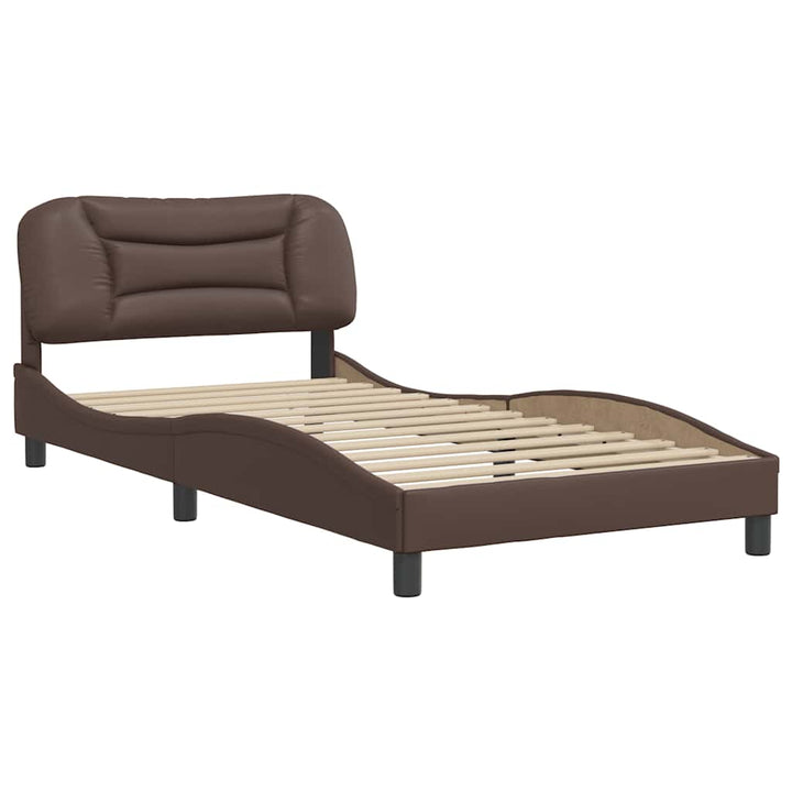 sengeramme uden madras Hvar 100x200 cm kunstlæder brun