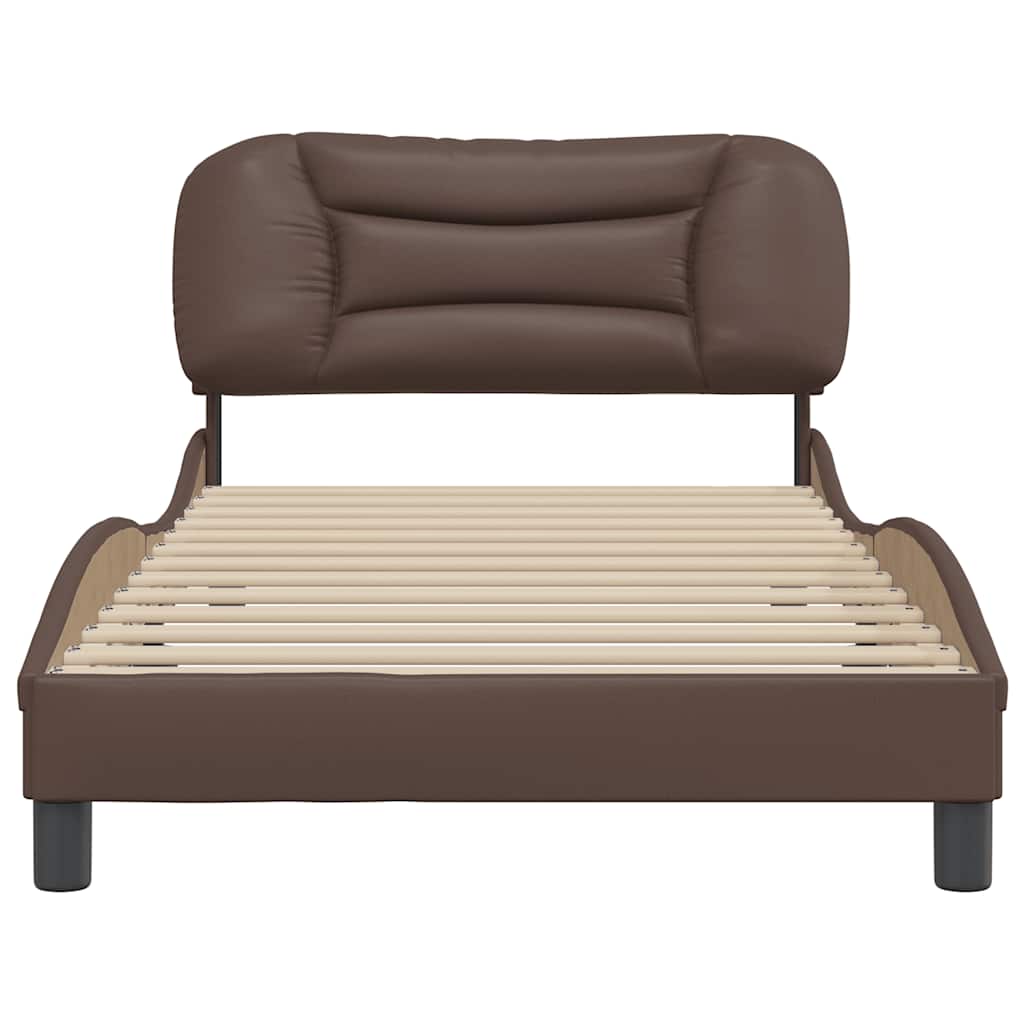 sengeramme uden madras Hvar 100x200 cm kunstlæder brun