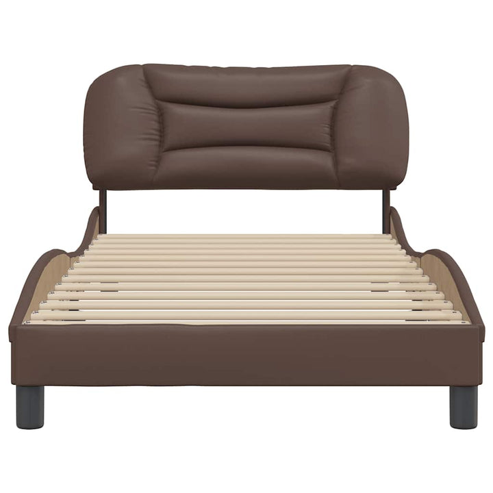 sengeramme uden madras Hvar 100x200 cm kunstlæder brun
