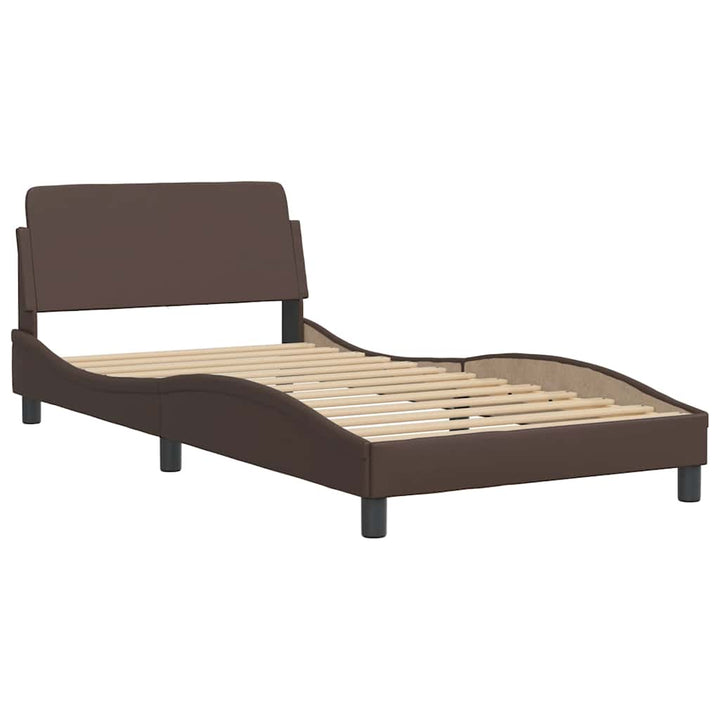 sengeramme uden madras Hvar 100x200 cm kunstlæder brun