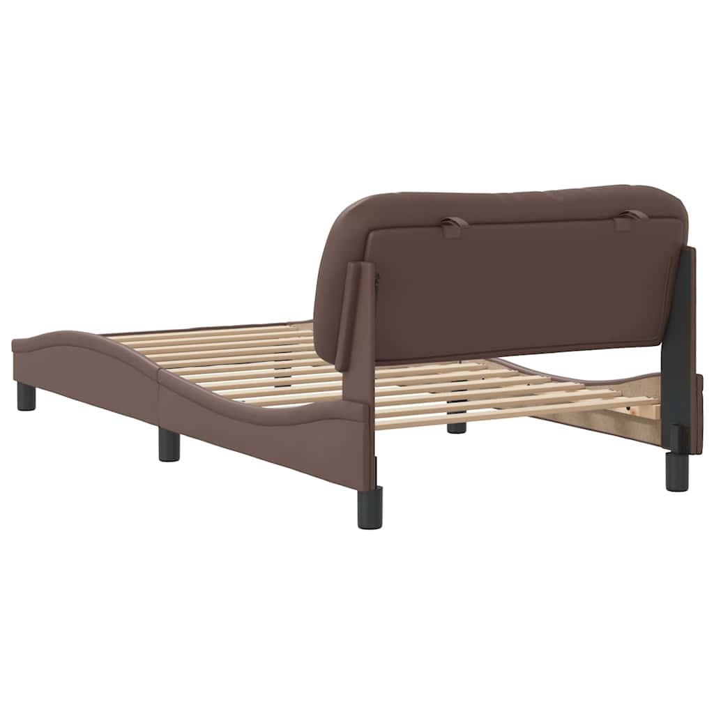 sengeramme uden madras Hvar 100x200 cm kunstlæder brun
