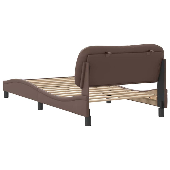 sengeramme uden madras Hvar 100x200 cm kunstlæder brun