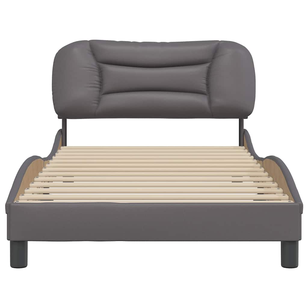 sengeramme uden madras Hvar 100x200 cm kunstlæder grå