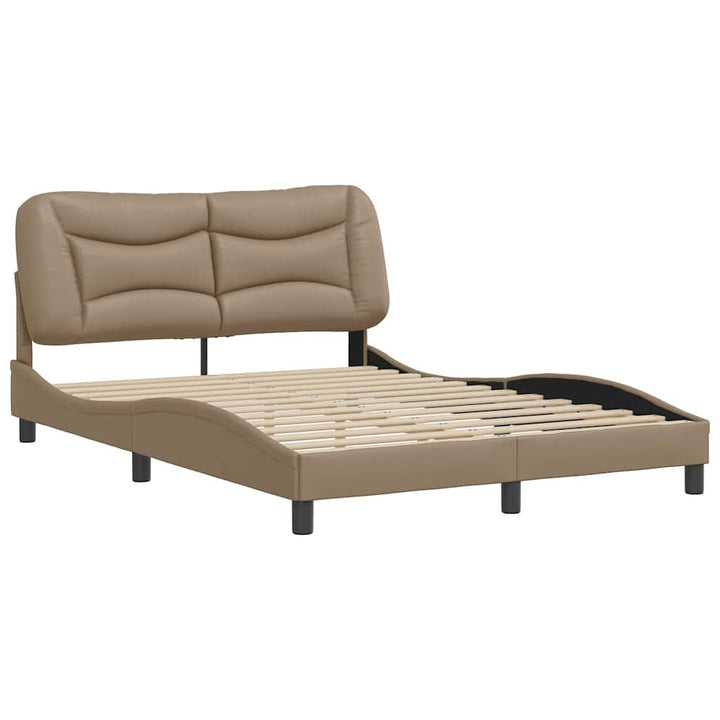 sengeramme uden madras Hvar 120x200 cm kunstlæder cappuccinofarvet