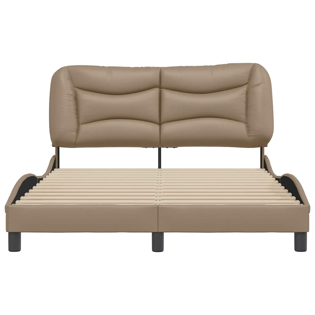 sengeramme uden madras Hvar 120x200 cm kunstlæder cappuccinofarvet