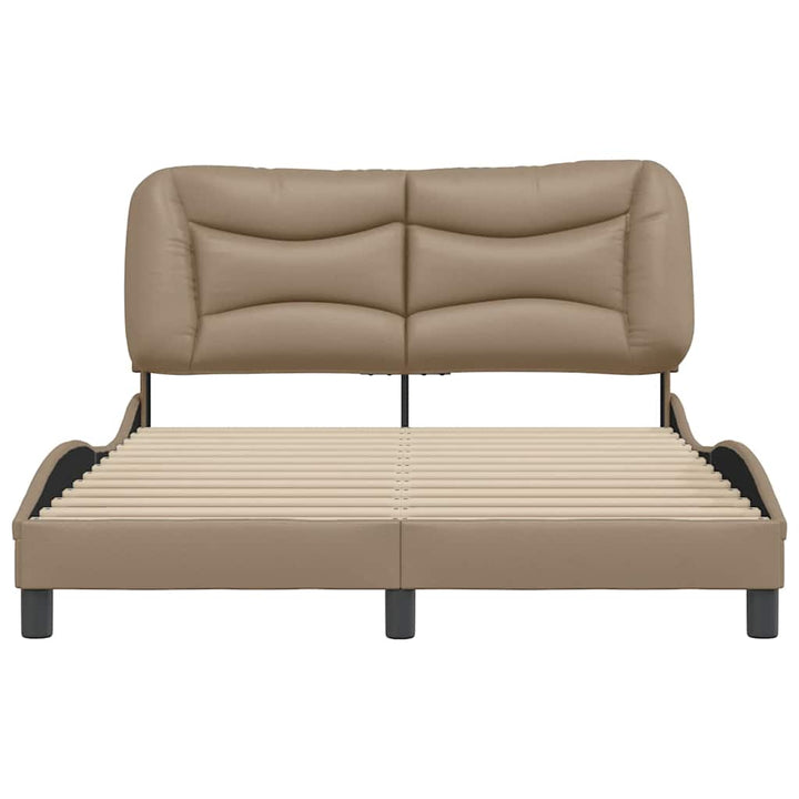 sengeramme uden madras Hvar 120x200 cm kunstlæder cappuccinofarvet