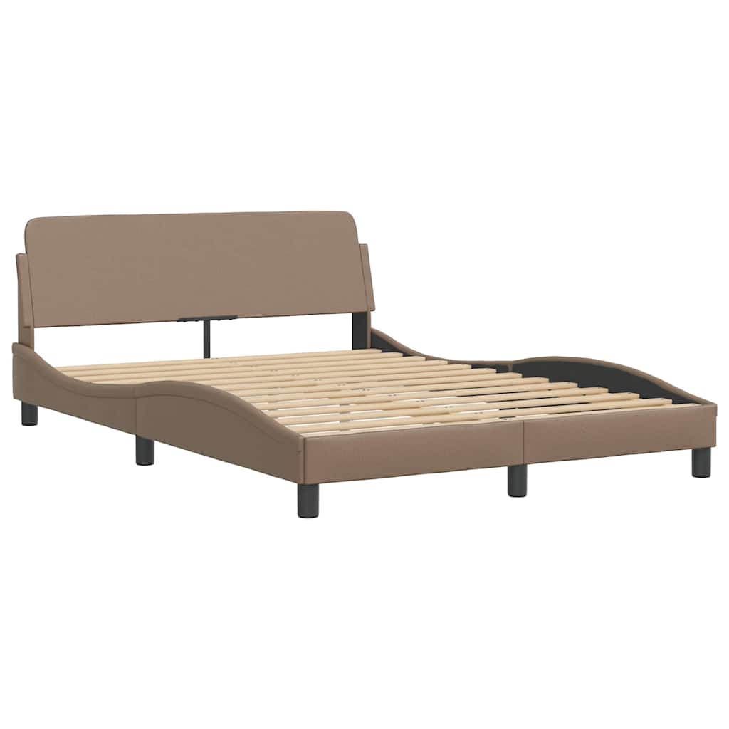 sengeramme uden madras Hvar 120x200 cm kunstlæder cappuccinofarvet
