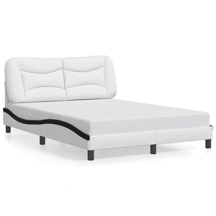 sengeramme uden madras Hvar 120x200 cm kunstlæder hvid og sort