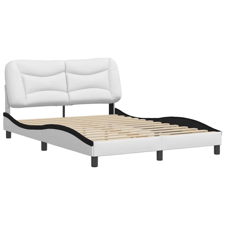 sengeramme uden madras Hvar 120x200 cm kunstlæder hvid og sort