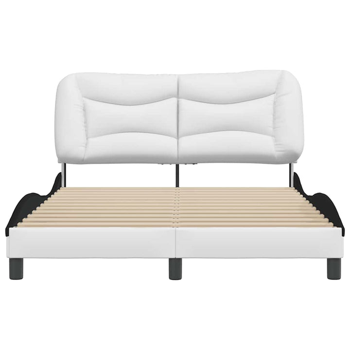 sengeramme uden madras Hvar 120x200 cm kunstlæder hvid og sort