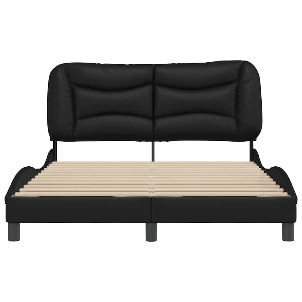 sengeramme uden madras Hvar 140x190 cm kunstlæder sort