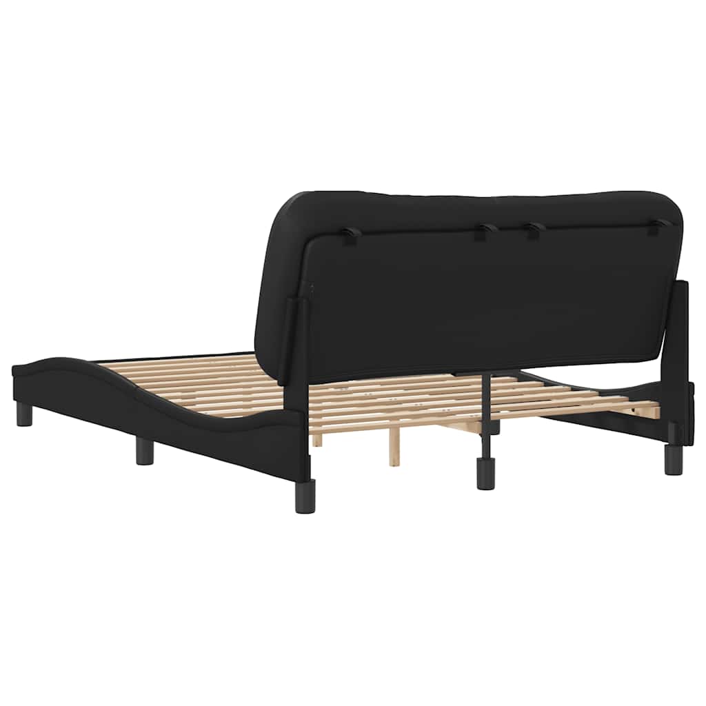 sengeramme uden madras Hvar 140x190 cm kunstlæder sort