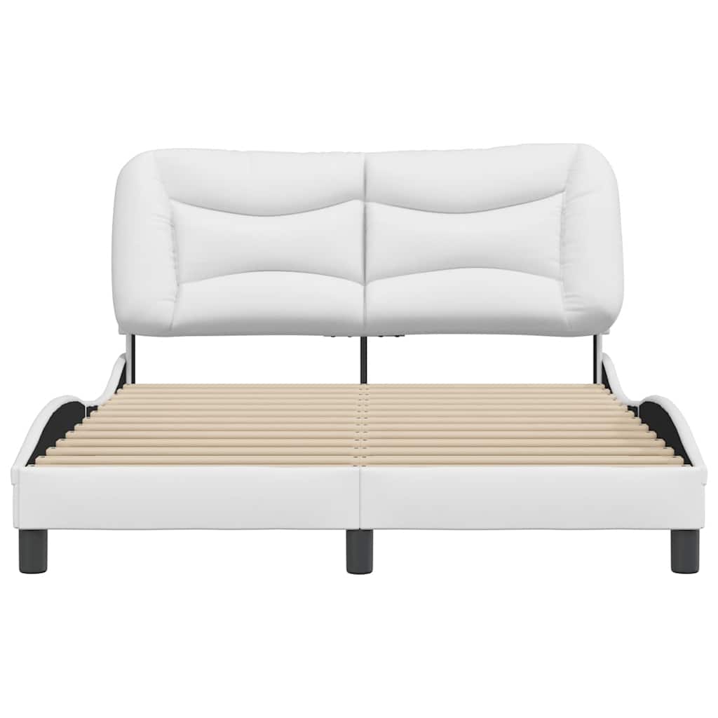 sengeramme uden madras Hvar 140x190 cm kunstlæder hvid