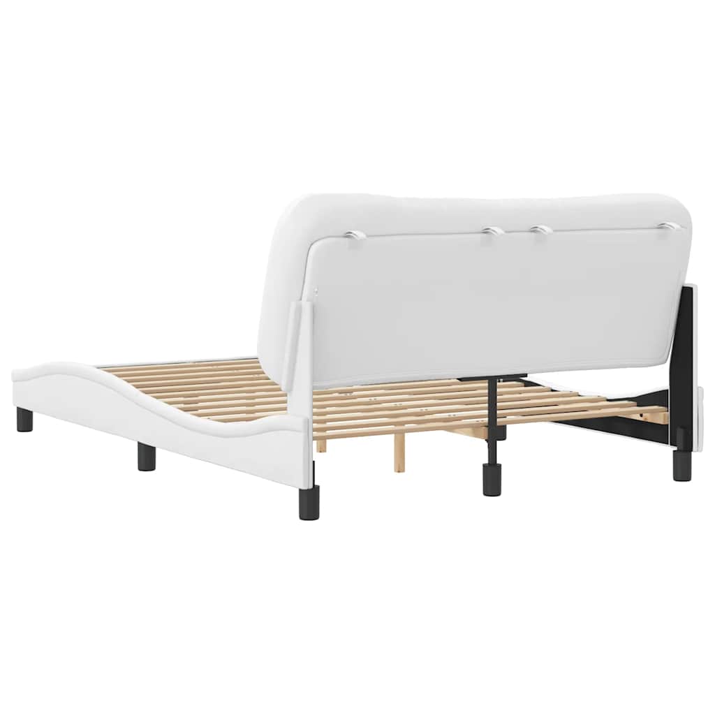 sengeramme uden madras Hvar 140x190 cm kunstlæder hvid