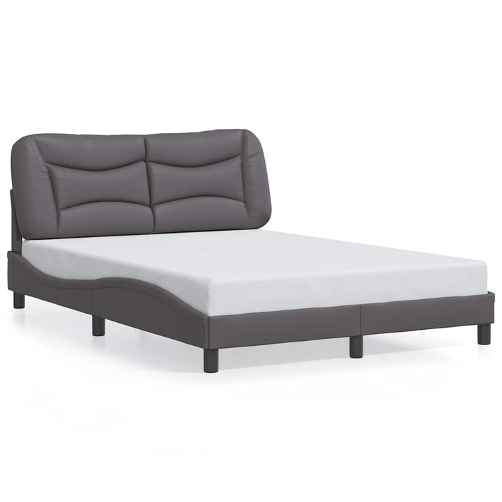 sengeramme uden madras Hvar 140x190 cm kunstlæder grå