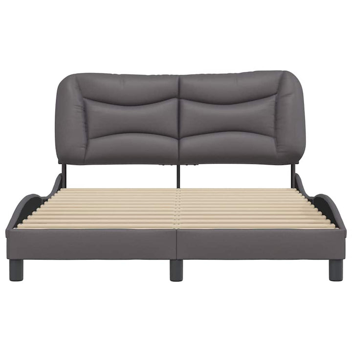 sengeramme uden madras Hvar 140x190 cm kunstlæder grå