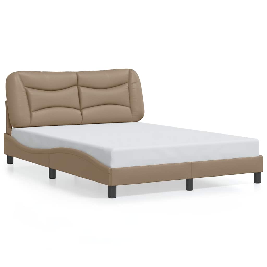 sengeramme uden madras Hvar 140x190 cm kunstlæder cappuccinofarvet