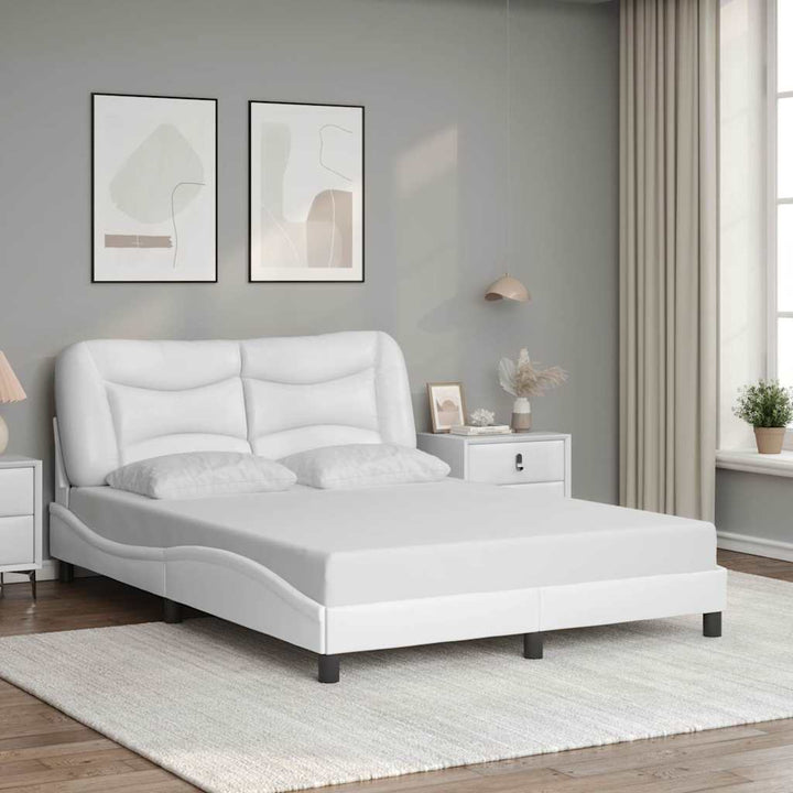 sengeramme uden madras Hvar 140x200 cm kunstlæder hvid