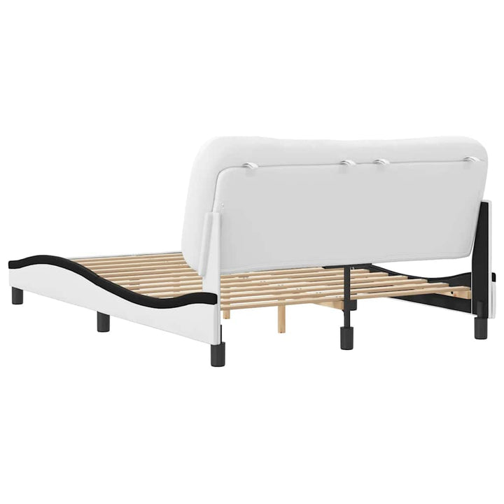 sengeramme uden madras Hvar 140x200 cm kunstlæder hvid og sort