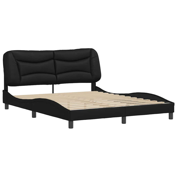 sengeramme uden madras Hvar 160x200 cm kunstlæder sort