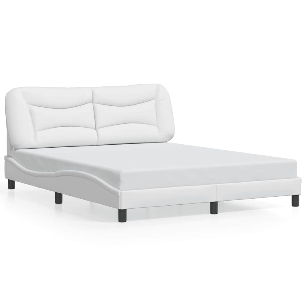 sengeramme uden madras Hvar 160x200 cm kunstlæder hvid