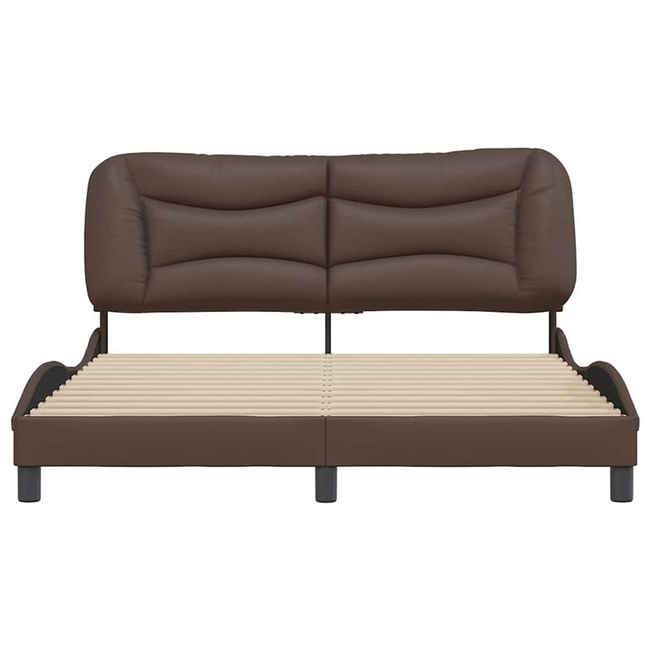 sengeramme uden madras Hvar 160x200 cm kunstlæder brun