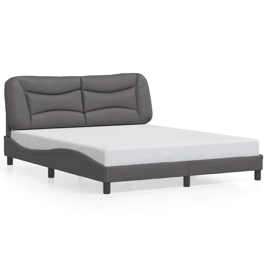 sengeramme uden madras Hvar 160x200 cm kunstlæder grå