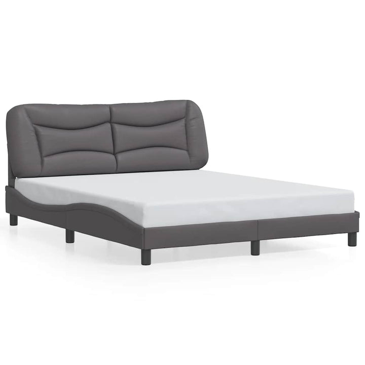 sengeramme uden madras Hvar 160x200 cm kunstlæder grå