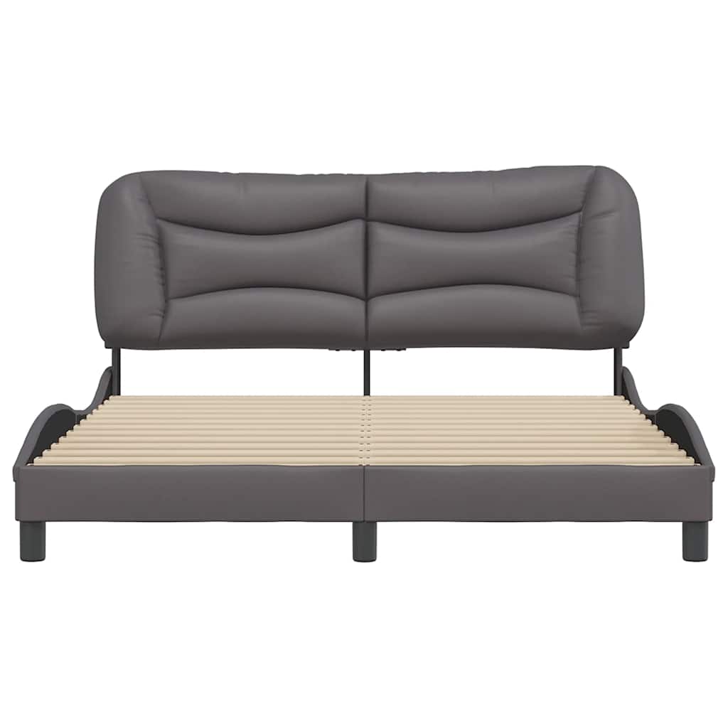 sengeramme uden madras Hvar 160x200 cm kunstlæder grå