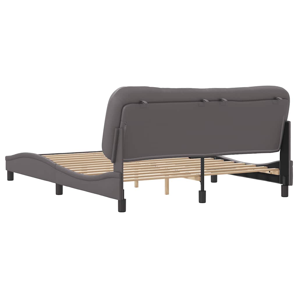 sengeramme uden madras Hvar 160x200 cm kunstlæder grå