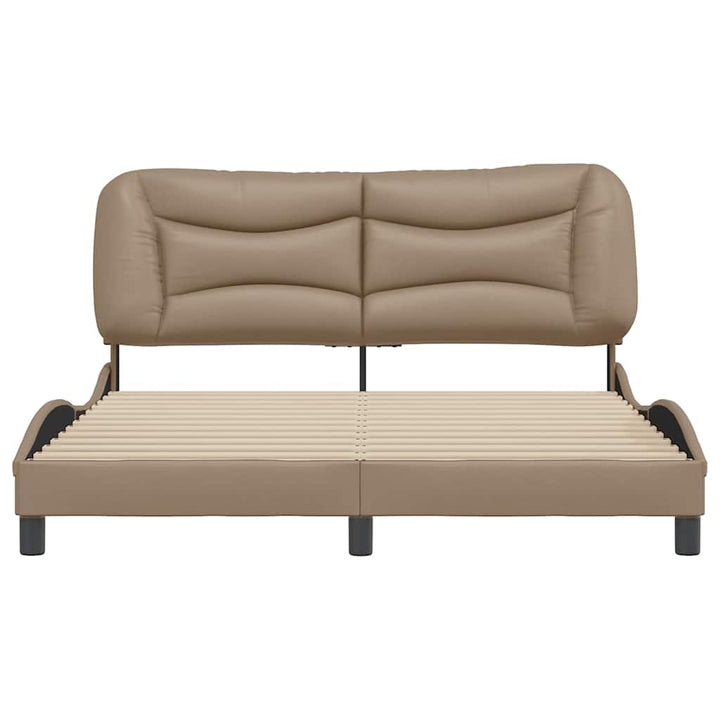 sengeramme uden madras Hvar 160x200 cm kunstlæder cappuccinofarvet