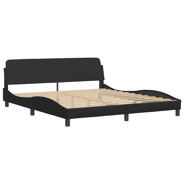 sengeramme uden madras Hvar 180x200 cm kunstlæder sort