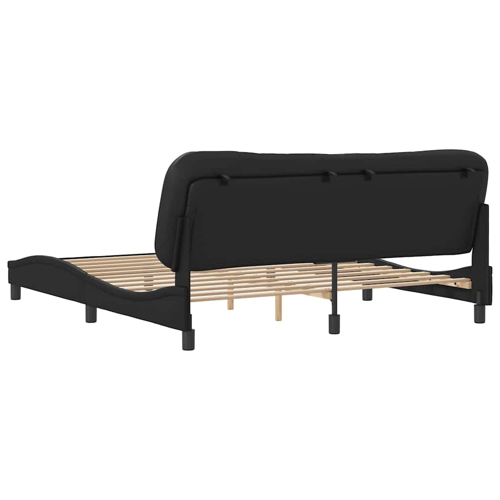sengeramme uden madras Hvar 180x200 cm kunstlæder sort