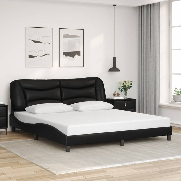 sengeramme uden madras Hvar 180x200 cm kunstlæder sort