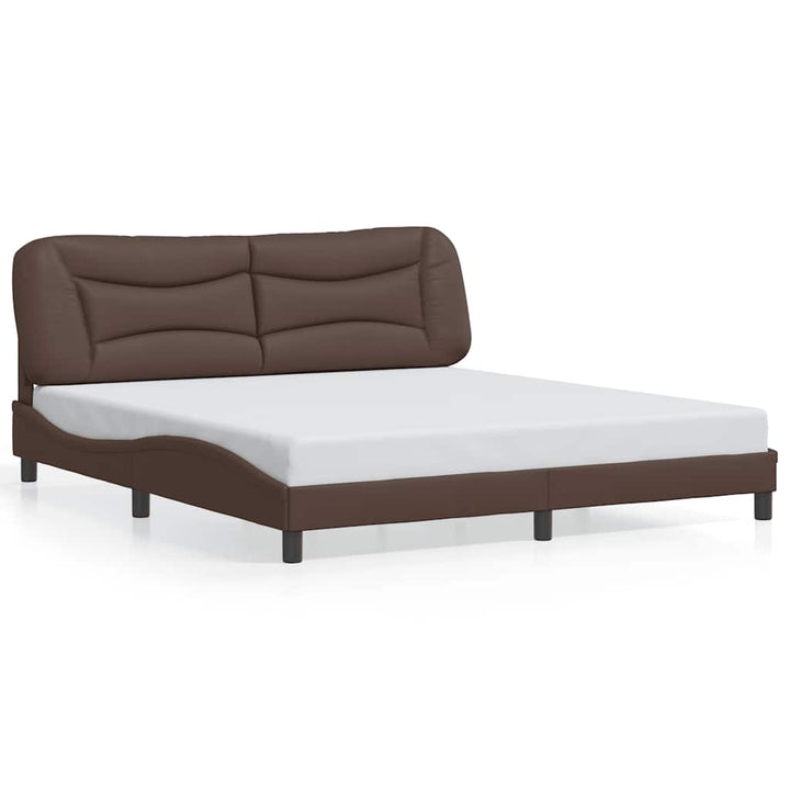 sengeramme uden madras Hvar 180x200 cm kunstlæder brun
