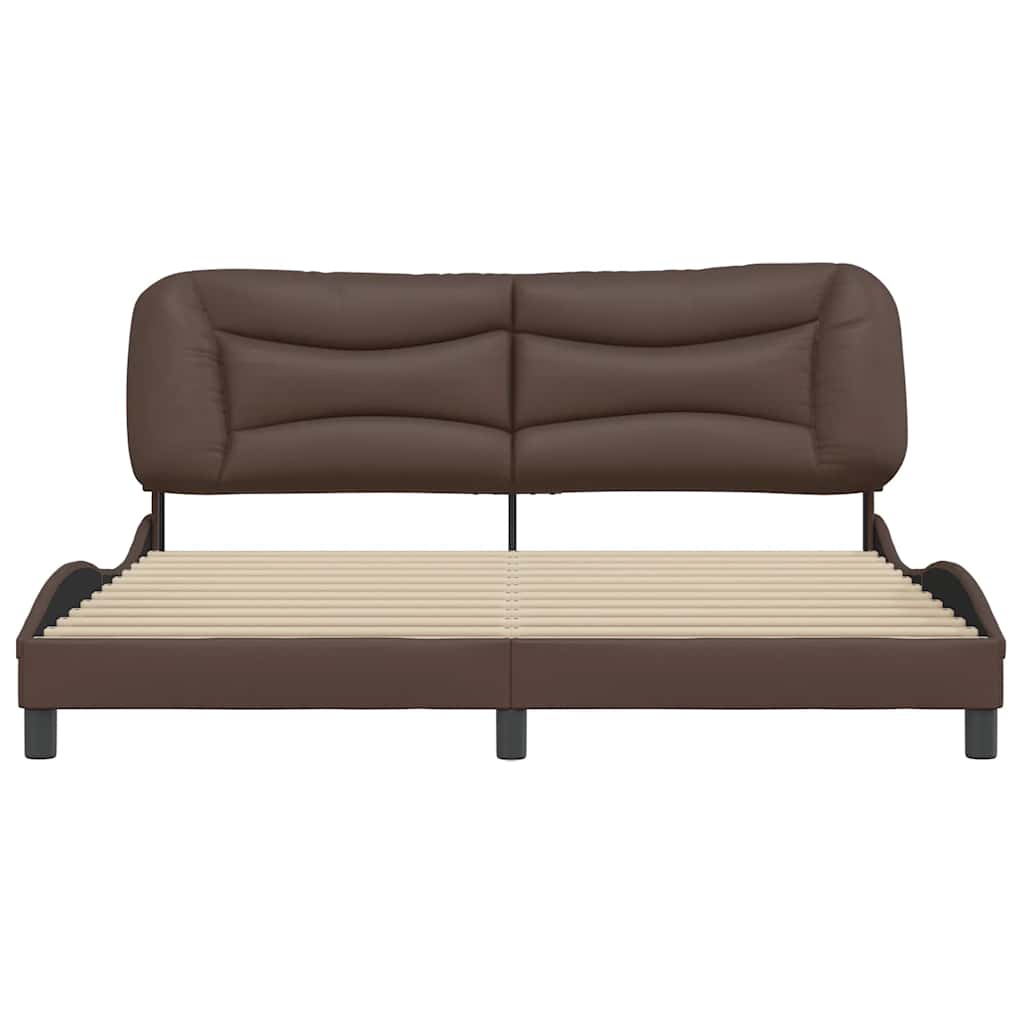 sengeramme uden madras Hvar 180x200 cm kunstlæder brun