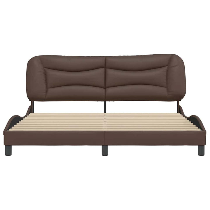 sengeramme uden madras Hvar 180x200 cm kunstlæder brun