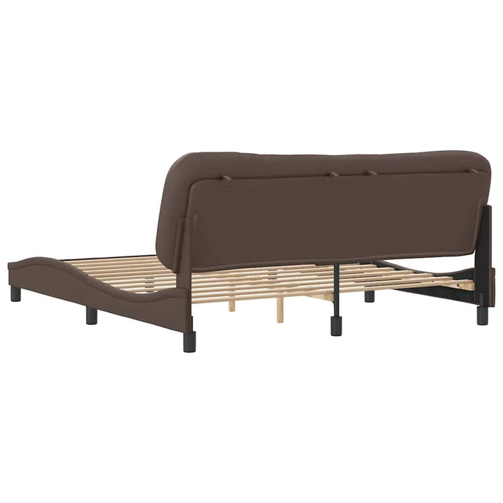 sengeramme uden madras Hvar 180x200 cm kunstlæder brun