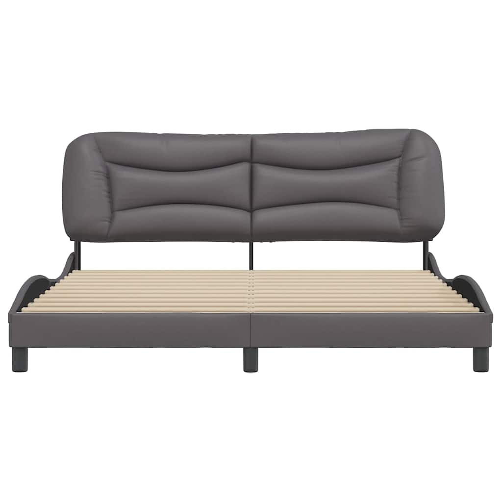 sengeramme uden madras Hvar 180x200 cm kunstlæder grå