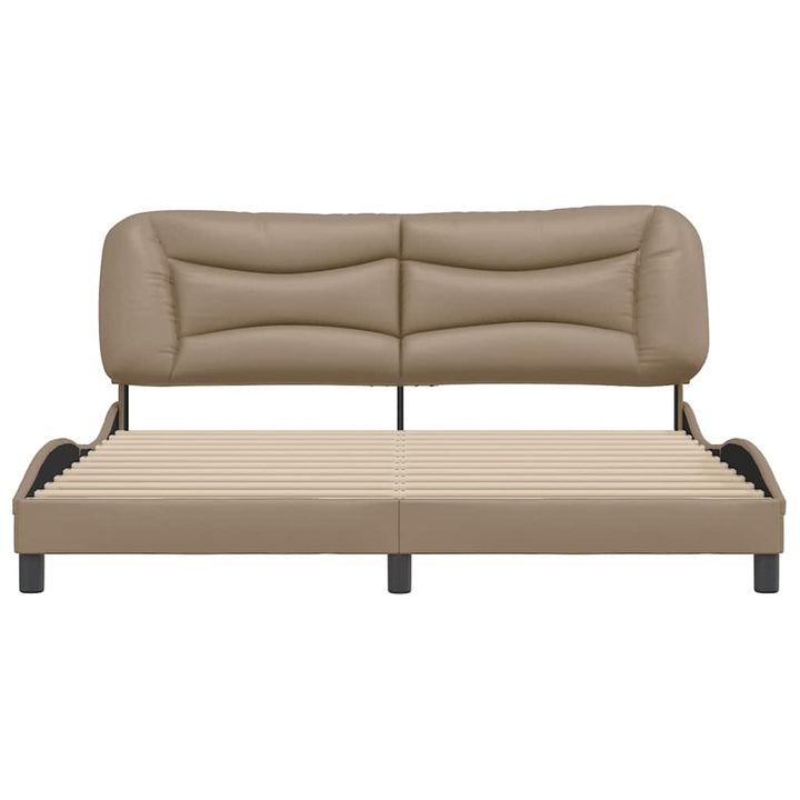 sengeramme uden madras Hvar 180x200 cm kunstlæder cappuccinofarvet