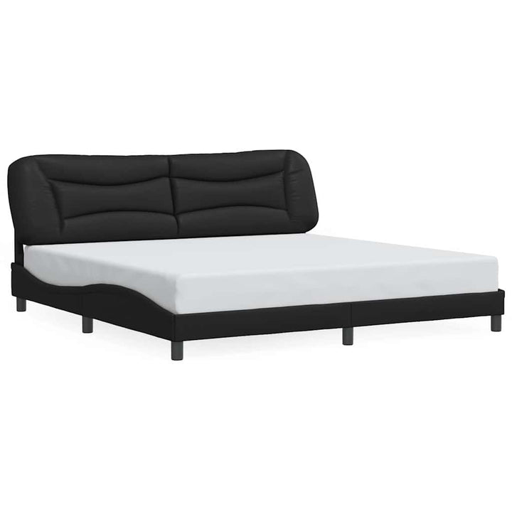 sengeramme uden madras Hvar 200x200 cm kunstlæder sort