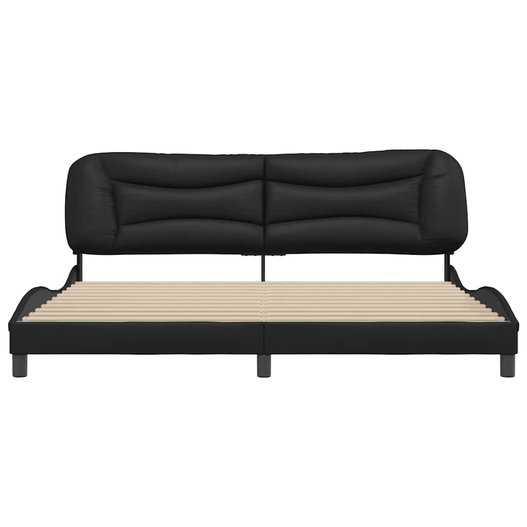 sengeramme uden madras Hvar 200x200 cm kunstlæder sort
